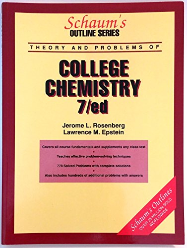 Beispielbild fr Schaum's Outline of Theory and Problems of College Chemistry (Schaums Outline Series) zum Verkauf von Wonder Book