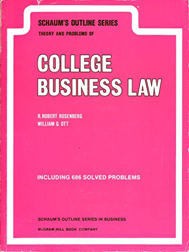 Stock image for Schaum's Outline of Theory and Problems of College Business Law for sale by ThriftBooks-Dallas