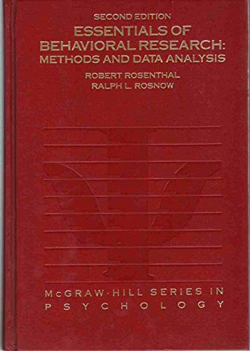 Imagen de archivo de Essentials of Behavioral Research: Methods and Data Analysis a la venta por Once Upon A Time Books