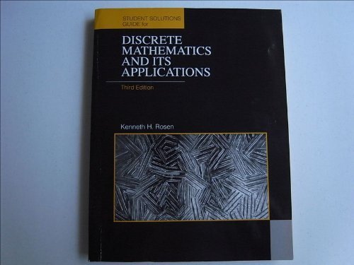 9780070539662: Discrete Mathematics and Its Applications: Student's Solutions Manual
