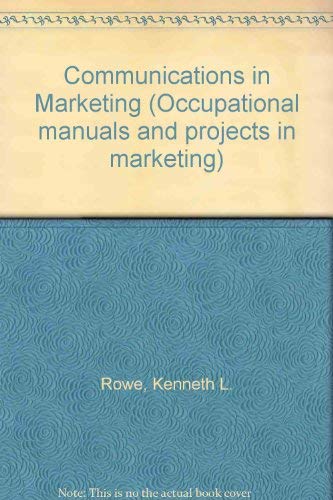 9780070541542: Communications in Marketing