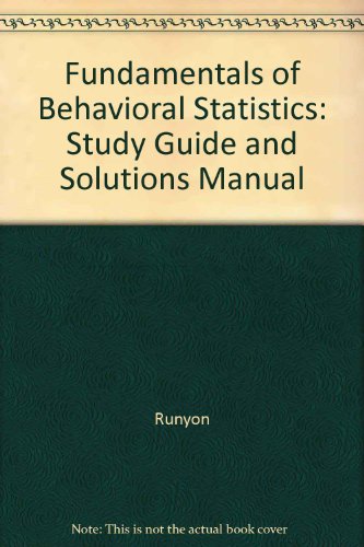 Stock image for Fundamentals of Behavioral Statistics for sale by Better World Books