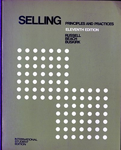 9780070543539: Selling: Principles and Practices
