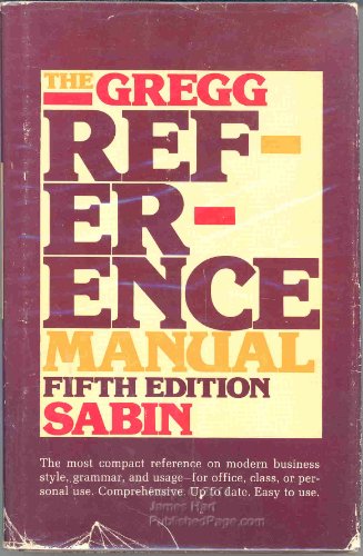 Beispielbild fr The Gregg Reference Manual zum Verkauf von Better World Books