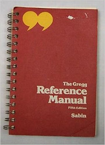 Imagen de archivo de The Gregg Reference Manual a la venta por Better World Books