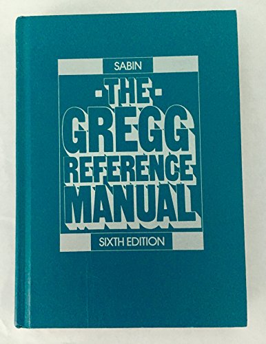 9780070543997: Gregg Reference Manual