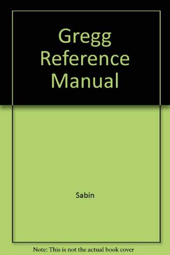 9780070544031: The Gregg Reference Manual