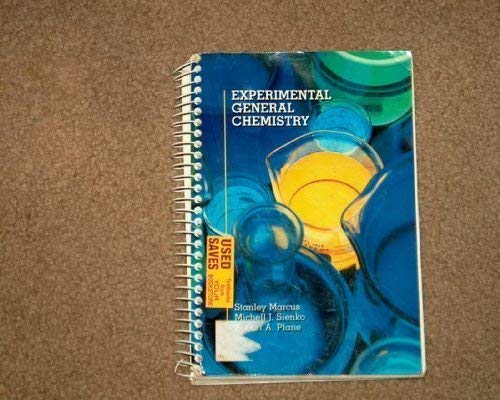 Experimental General Chemistry (9780070544208) by Marcus