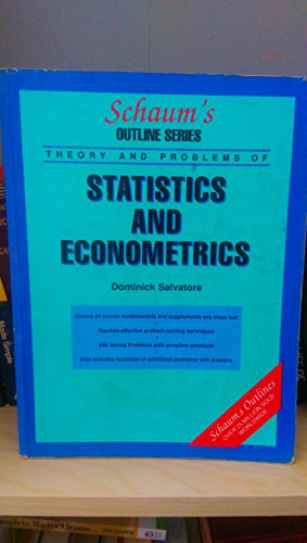 Stock image for Schaum's Outline of Statistics and Econometrics (Schaum's Outline S.) for sale by AwesomeBooks