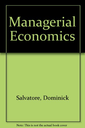 Stock image for Managerial Economics for sale by Wonder Book