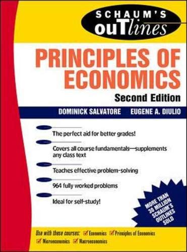 Imagen de archivo de Schaum's Outline of Principles of Economics a la venta por Better World Books