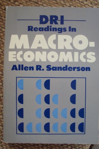 Beispielbild fr DRI-McGraw-Hill Readings in Macroeconomics zum Verkauf von Better World Books