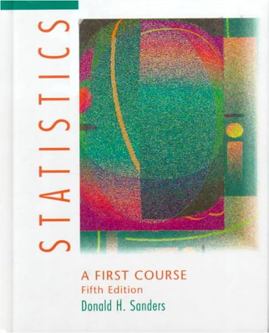 Imagen de archivo de Statistics: A First Course ; 9780070549005 ; 0070549001 a la venta por APlus Textbooks