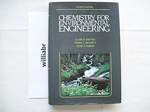 Beispielbild fr Chemistry for Environmental Engineering zum Verkauf von Blue Vase Books