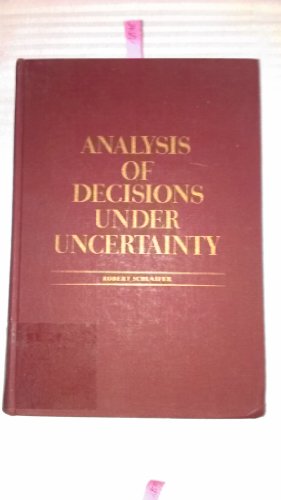 Stock image for Analysis of decisions under uncertainty. Ex-Library. for sale by Yushodo Co., Ltd.