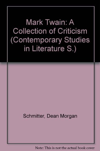Stock image for Mark Twain: a collection of criticism (Contemporary studies in literature) for sale by Books Do Furnish A Room