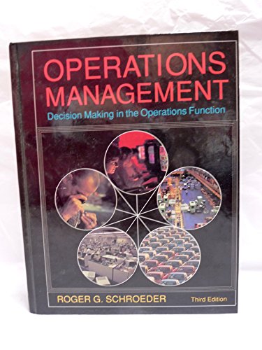 Stock image for Operations Management: Decision Making in the Operations Function (McGraw-Hill series in management) for sale by BookHolders