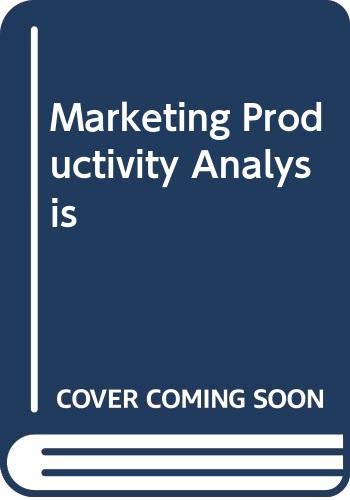 9780070563568: Marketing Productivity Analysis