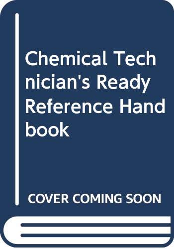 9780070571754: Chemical Technician's Ready Reference Handbook