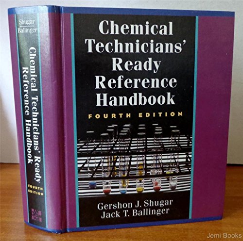 Stock image for Chemical Technicians' Ready Reference Handbook, 4th Edition for sale by ZBK Books
