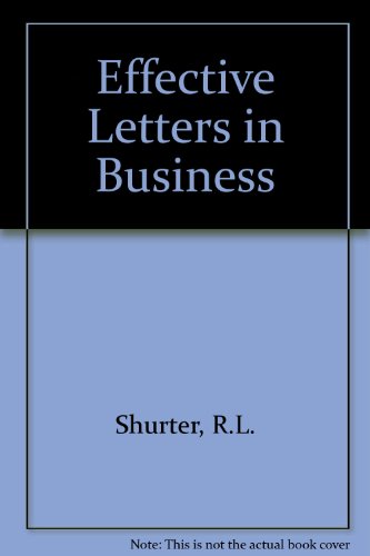 Stock image for Effective Letters in Business for sale by Better World Books: West