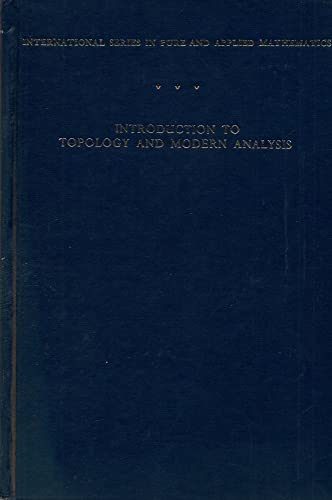 9780070573895: Introduction to Topology and Modern Analysis.