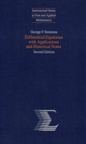 9780070575400: Differential Equations with Applications and Historical Notes, 2nd Edition (International Series in Pure and Applied Mathematics)