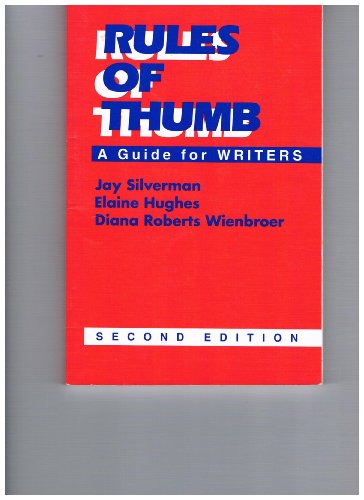 Stock image for Rules of Thumb: A Guide for Writers for sale by Wonder Book
