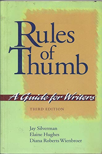 Beispielbild fr Rules of Thumb: A Guide for Writers zum Verkauf von SecondSale