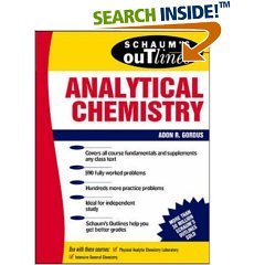 9780070588950: Schaum's Outline of Analytical Chemistry (Schaum's Outline) [Paperback] [Jan 01, 1985] Adon A Gordus