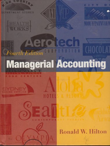 Imagen de archivo de Managerial Accounting a la venta por Wonder Book