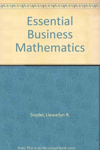 Stock image for Essential business mathematics for sale by BooksRun