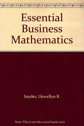 Stock image for Essential Business Mathematics for sale by ThriftBooks-Atlanta