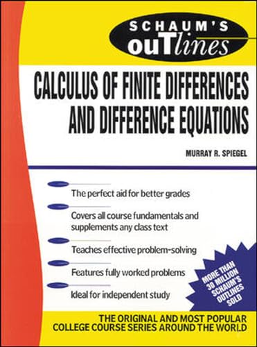 9780070602182: Schaum's Outline of Calculus of Finite Differences and Difference Equations