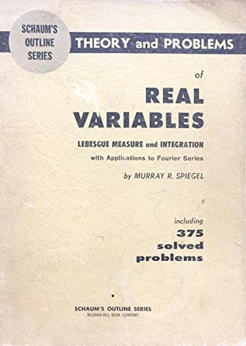 9780070602212: Schaum's Outline of Real Variables