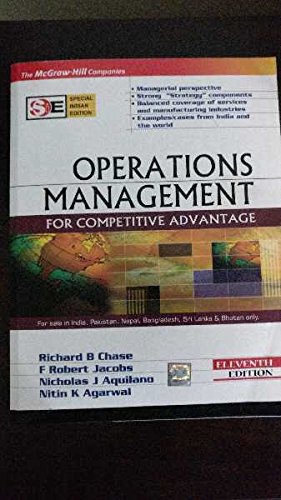 Imagen de archivo de Operations Management for Competitive Advantage (Competitive Adventage, Competitive Advantage) a la venta por Better World Books