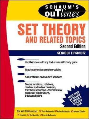 9780070604841: Schaum's Outline of Set Theory and Related Topics by Lipschutz Seymour (1998-07-22) Paperback