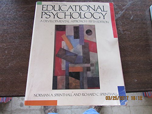 Beispielbild fr Educational Psychology : A Developmental Approach zum Verkauf von Better World Books