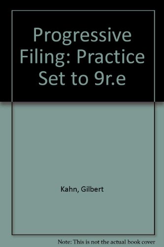 Practice Set for Progressive Filing (9780070614468) by Kahn, Gilbert; Scharle, Judith A.; Stewart, Jeffrey R.