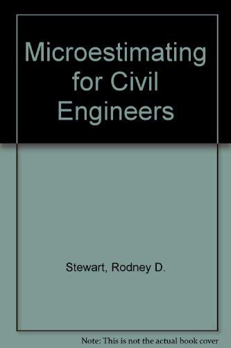Imagen de archivo de Microestimating for Civil Engineers a la venta por D. Nakii Press
