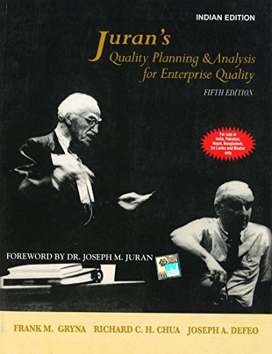 Imagen de archivo de Quality Planning & Analysis for Enterprise Quality a la venta por ThriftBooks-Dallas