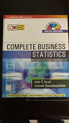 9780070620162: Complete Business Statistics with Student CD