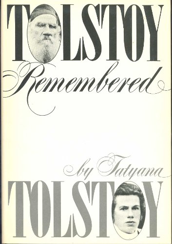 Stock image for Tolstoy Remembered for sale by Better World Books: West