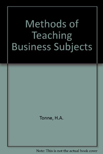 Beispielbild fr Methods of Teaching Business Subjects zum Verkauf von HPB-Red