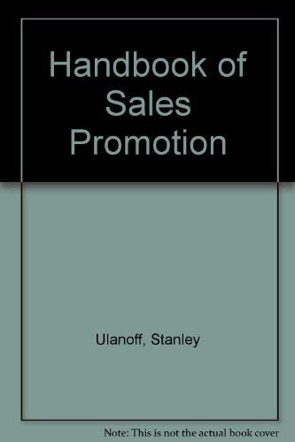 Stock image for Handbook of Sales Promotion for sale by Better World Books