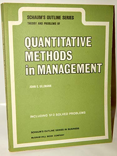 Stock image for Quantitative Methods in Management for sale by Better World Books