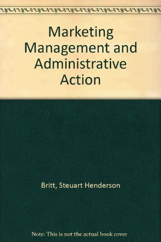 9780070661998: Marketing Management and Administrative Action