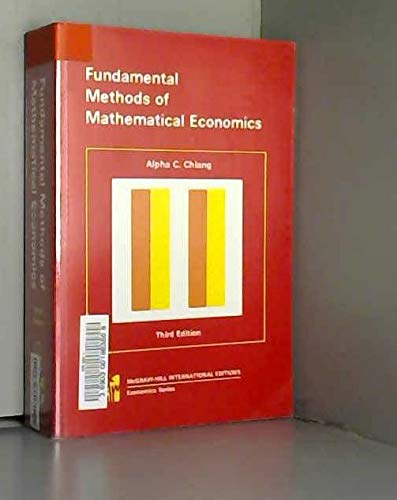 Beispielbild fr Fundamental Methods of Mathematical Economics zum Verkauf von Books Unplugged