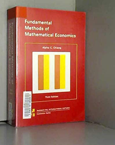 9780070662193: Fundamental Methods of Mathematical Economics