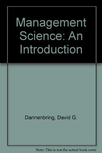 9780070662490: Management Science: An Introduction